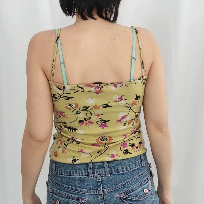 Y2K Green Printed Tank Top