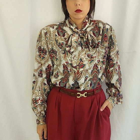 80s/90s Paisley Blouse