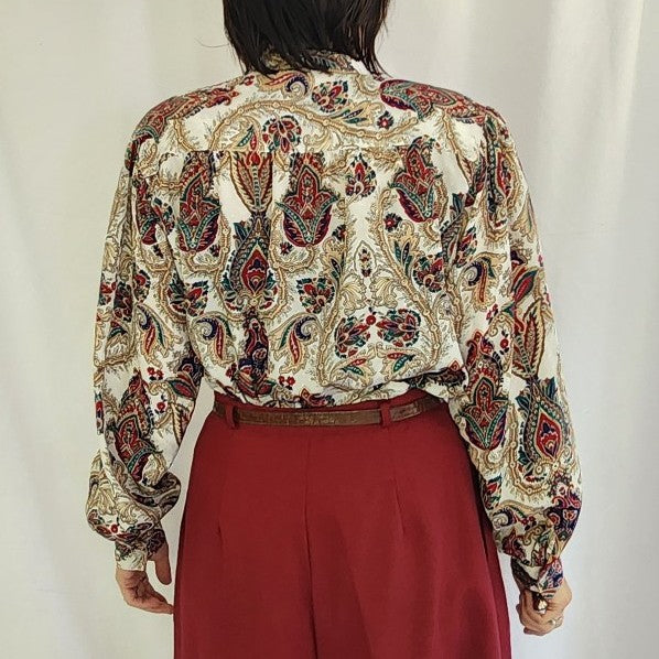 80s/90s Paisley Blouse