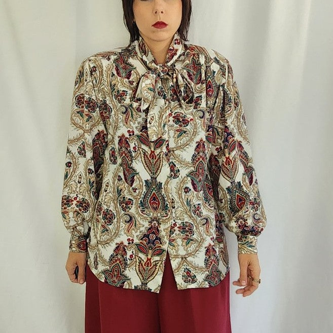 80s/90s Paisley Blouse