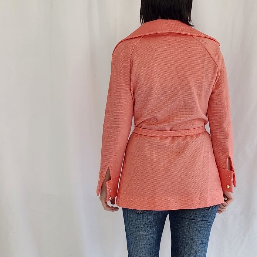 70s Red and White Pinstripe Jacket