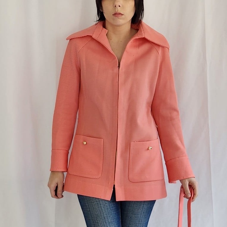 70s Red and White Pinstripe Jacket