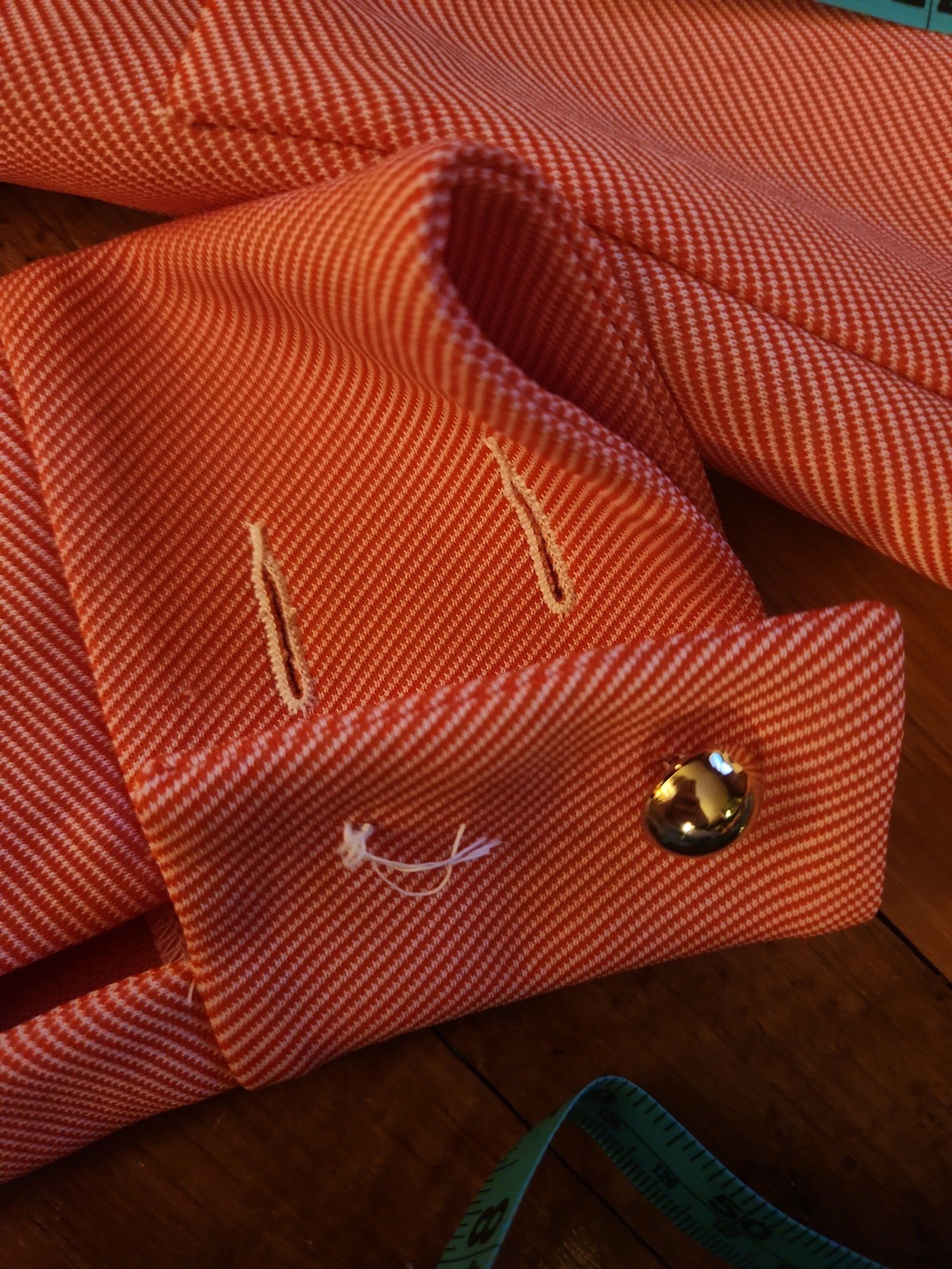 70s Red and White Pinstripe Jacket