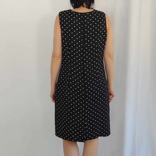 90s/00s Black and White Polka Dot Dress
