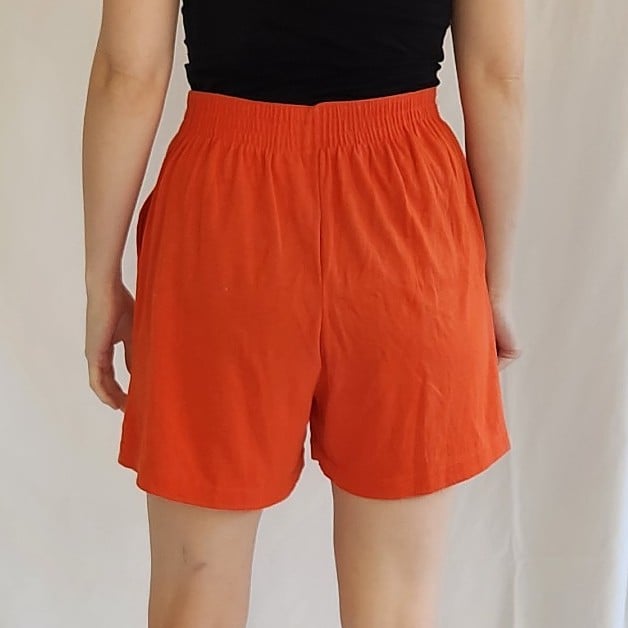 90s Orange Pull On Shorts