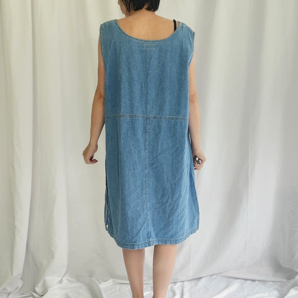 90s/00s Denim Jumper Dress