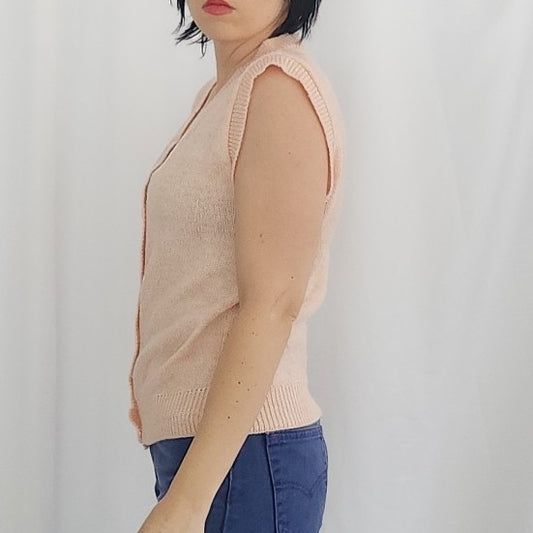 80s Pink Sweater Vest