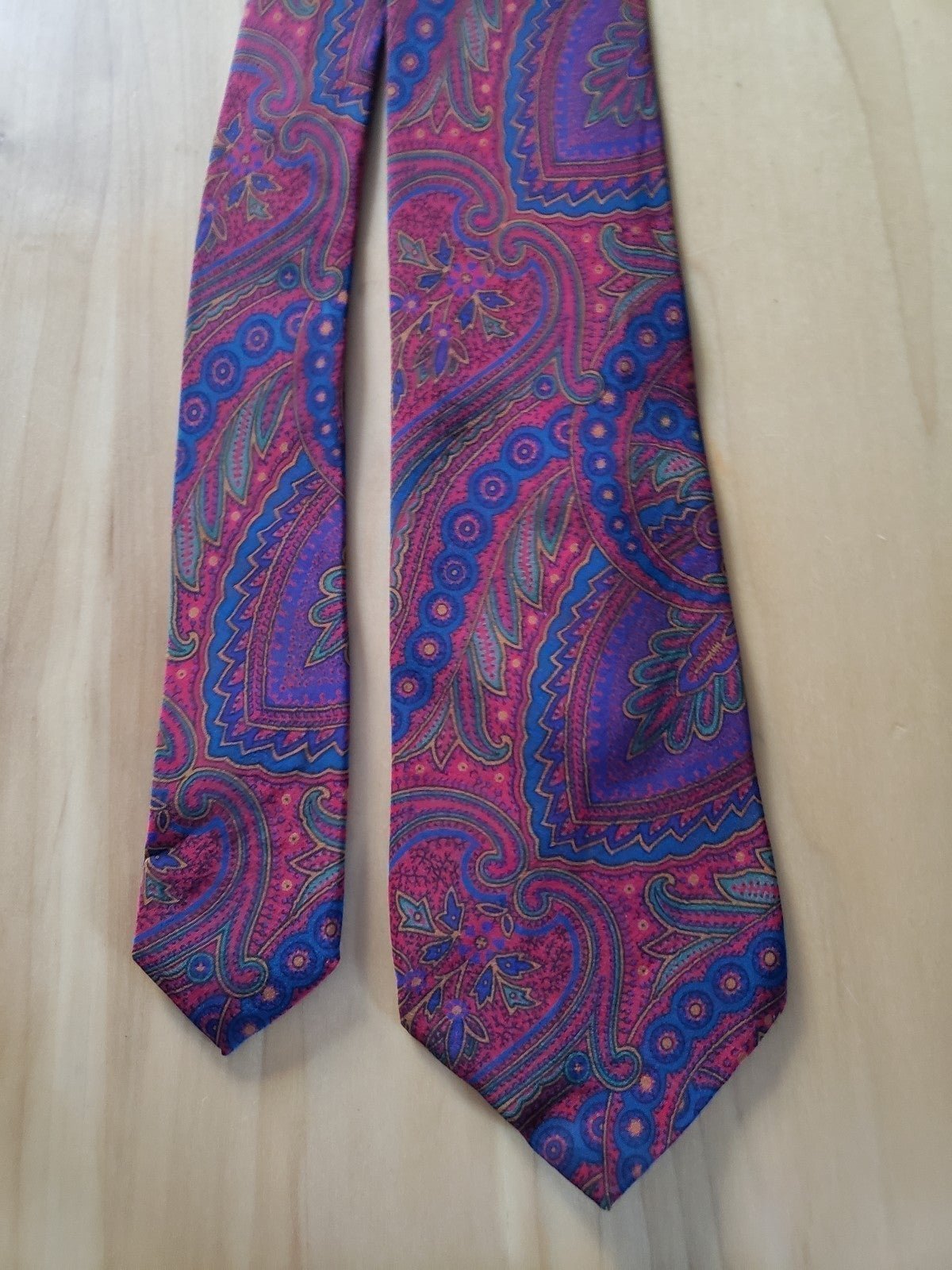 Vintage 70s/80s Silk Paisley Print Tie
