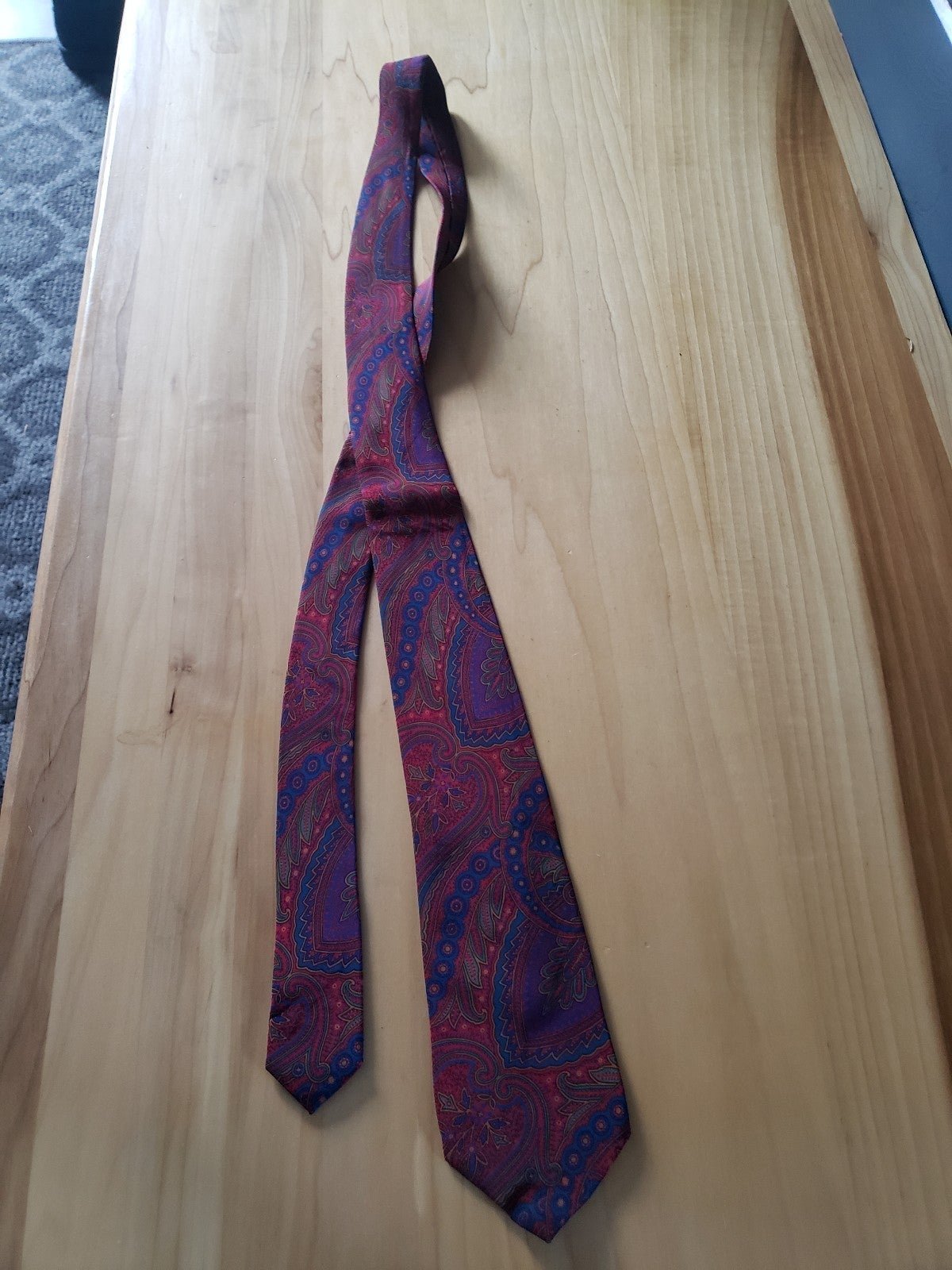 Vintage 70s/80s Silk Paisley Print Tie