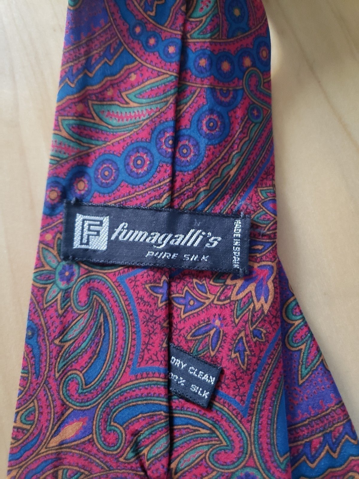 Vintage 70s/80s Silk Paisley Print Tie