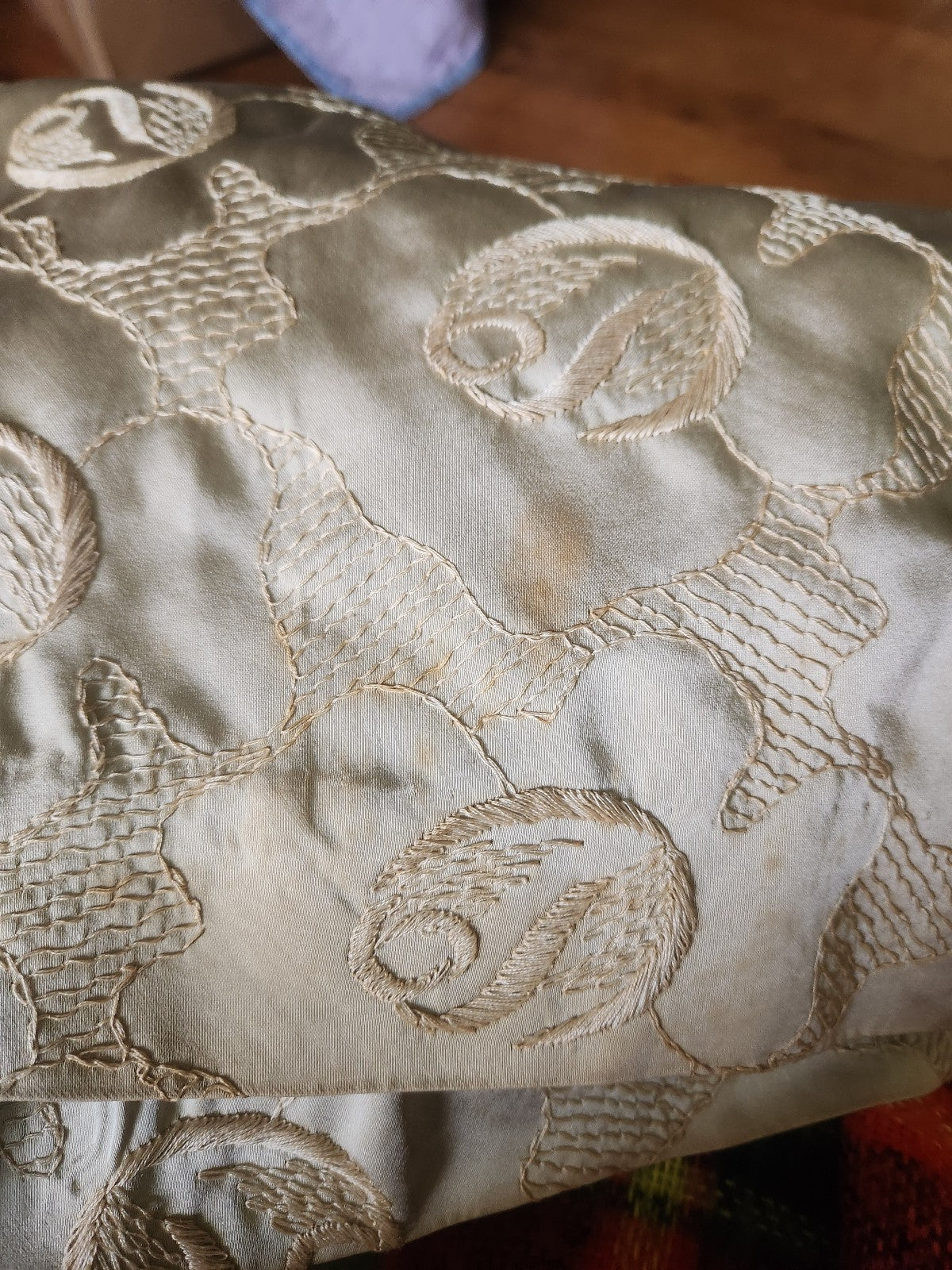 60s Beige Satin Dress