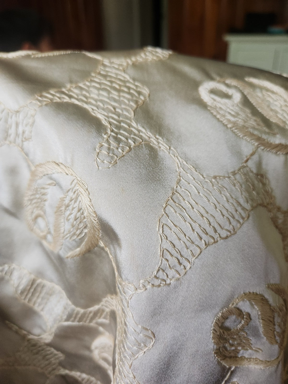 60s Beige Satin Dress