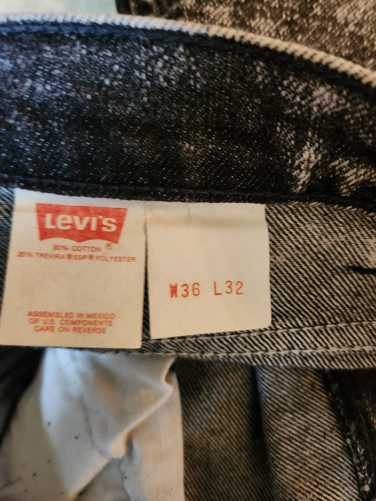 90s Deadstock Gray Acid Wash Levis