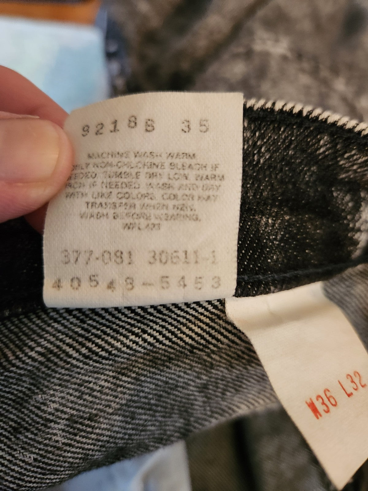 90s Deadstock Gray Acid Wash Levis