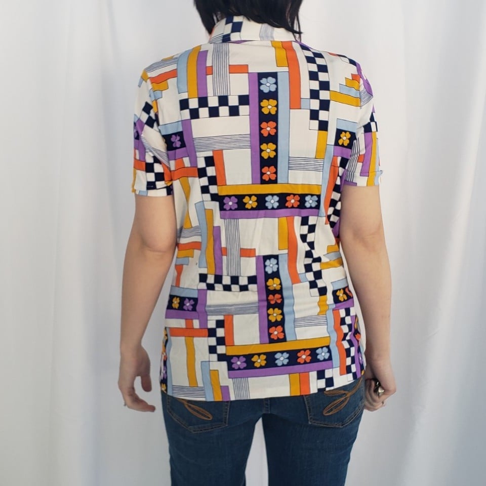 70s Geometric Dagger Collar Shirt