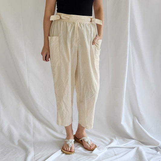 90s Khaki High Rise Cropped Pants