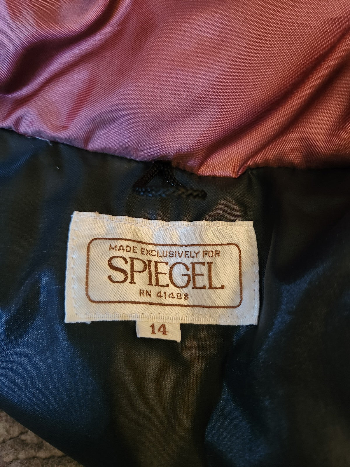 80s Mauve Down Filled Puffer Jacket