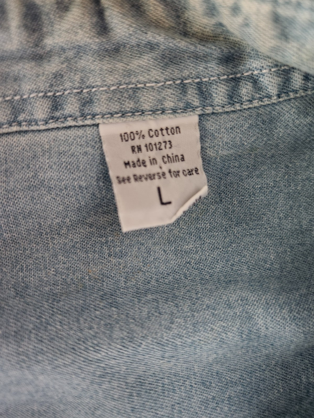 90s/00s Lighthouse Theme Denim Button Down