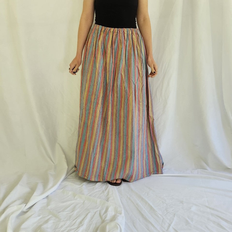 Vintage Home Made Striped Maxi Skirt