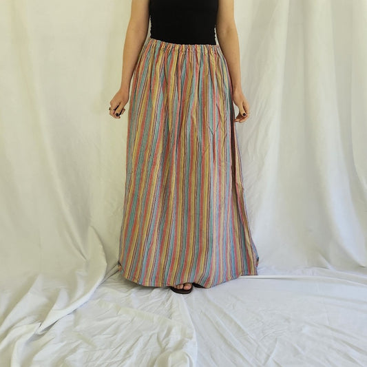 Vintage Home Made Striped Maxi Skirt