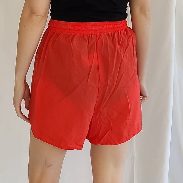 90s Red Nylon Running Shorts