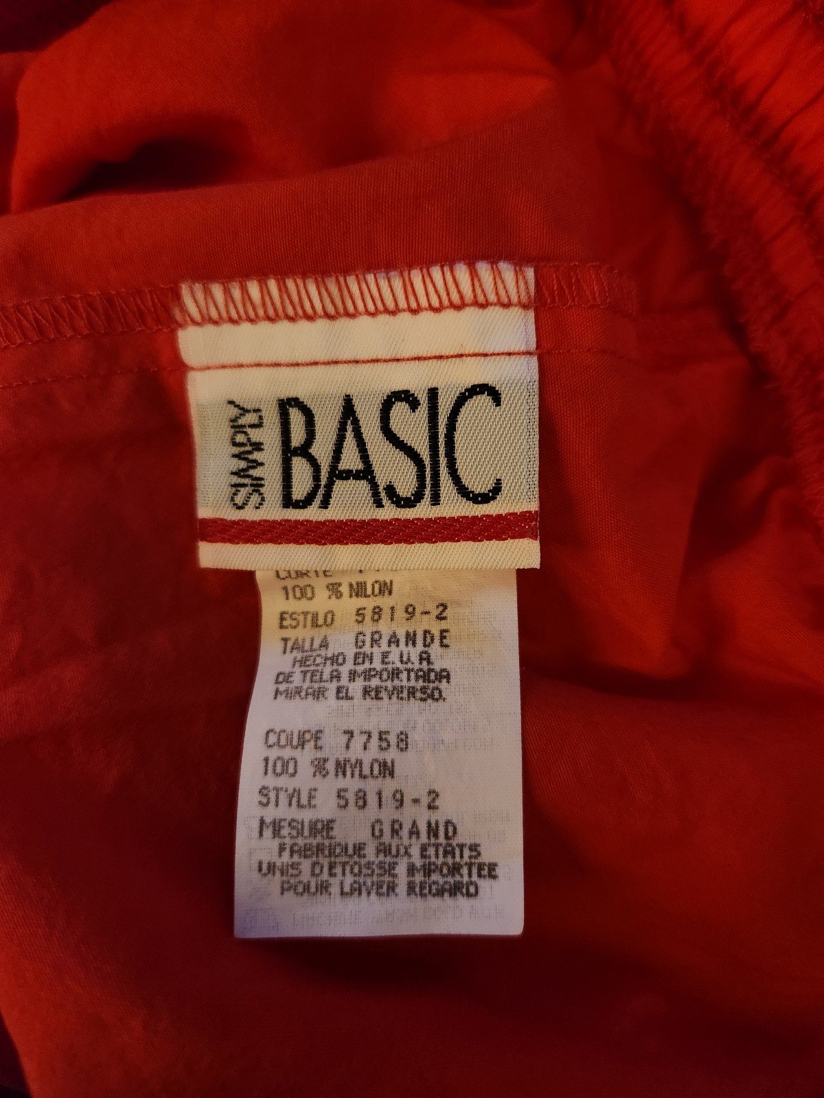 90s Red Nylon Running Shorts