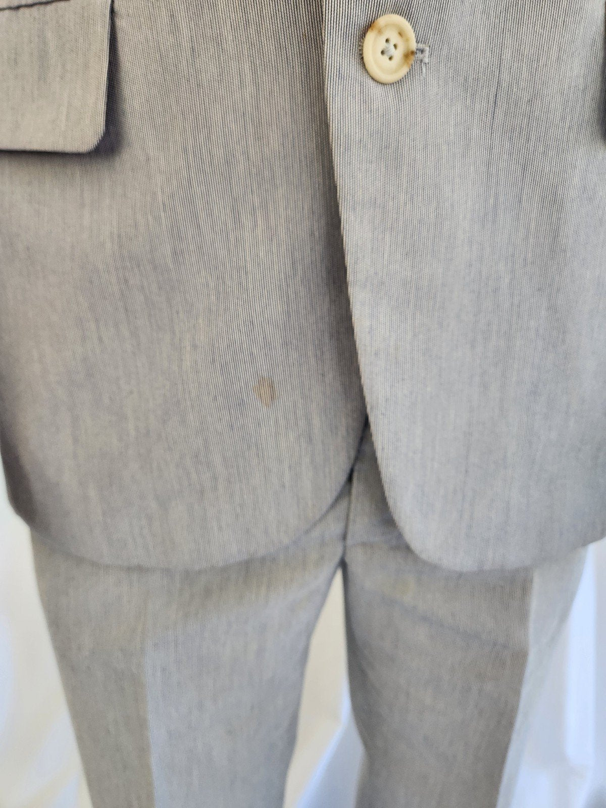 90s Blue and White Pinstripe Suit