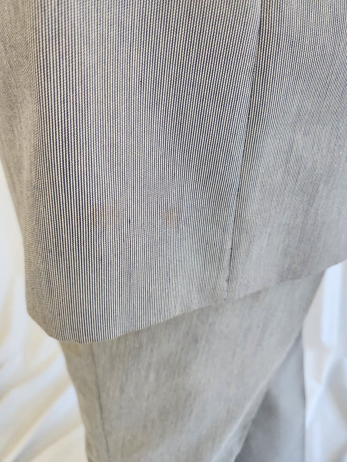 90s Blue and White Pinstripe Suit