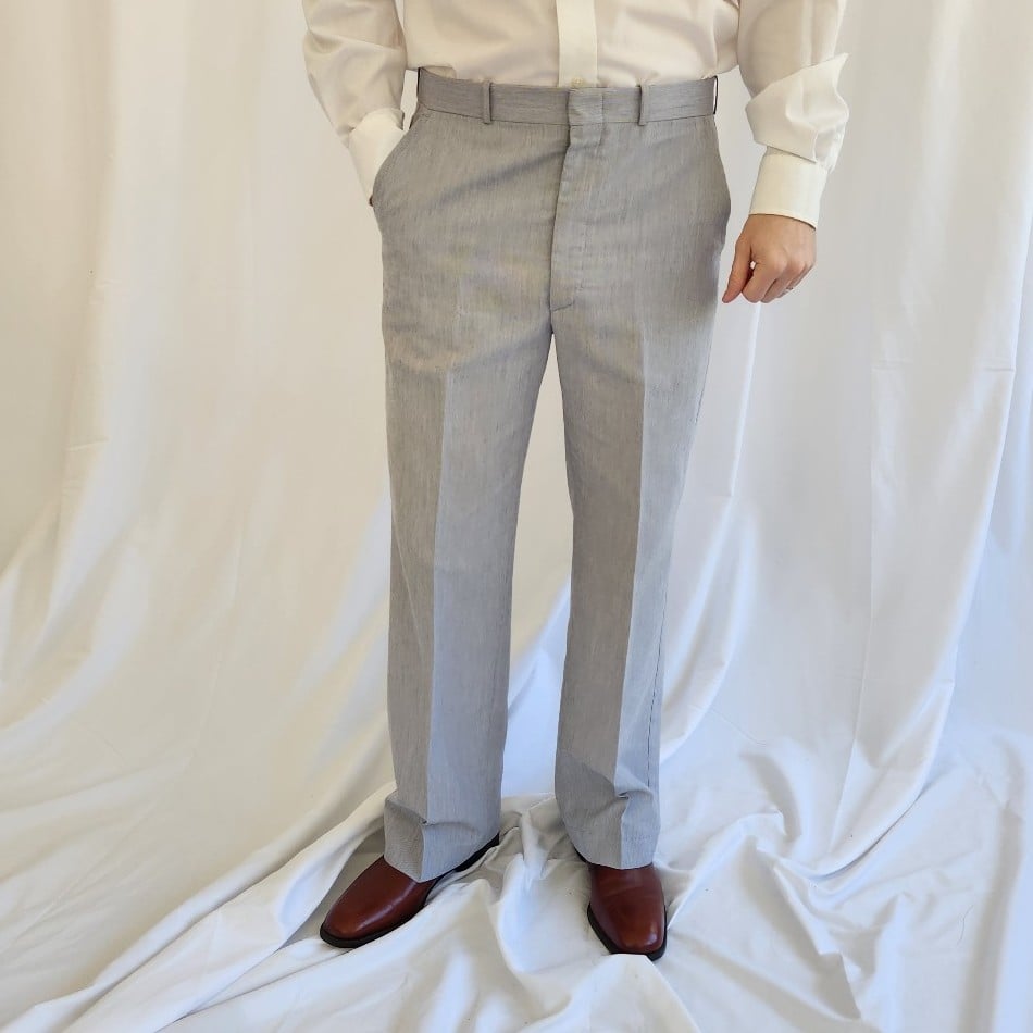 90s Blue and White Pinstripe Suit