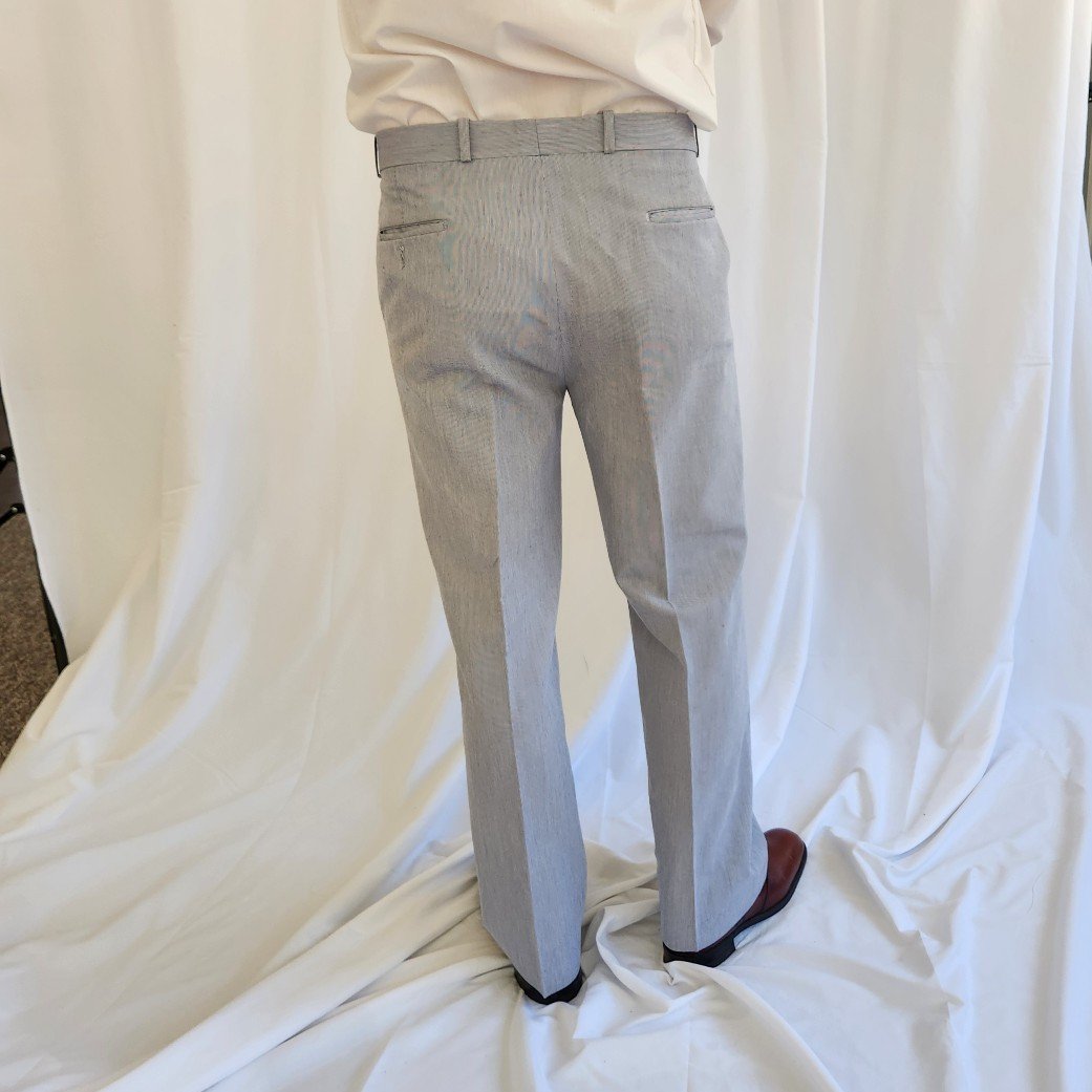 90s Blue and White Pinstripe Suit