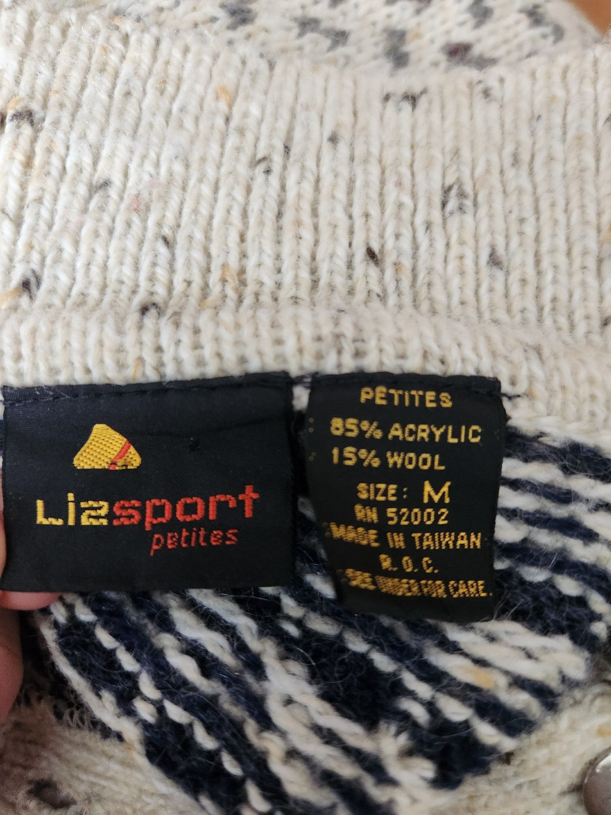 90s Liz Claiborne Wool Blend Collared Sweater