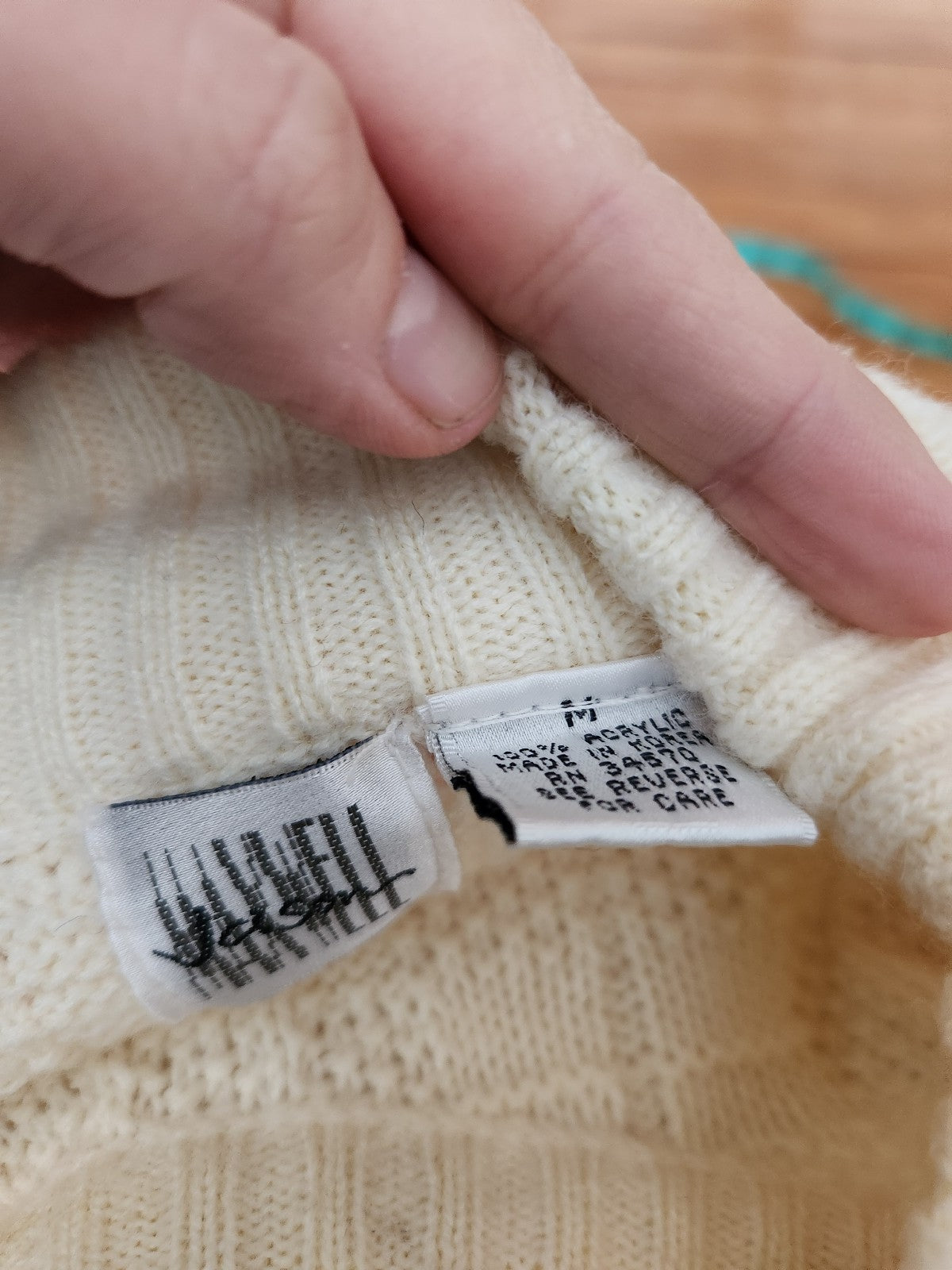 90s Cream Oversize Sweater