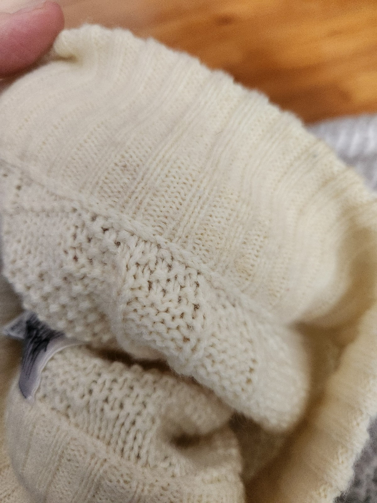 90s Cream Oversize Sweater