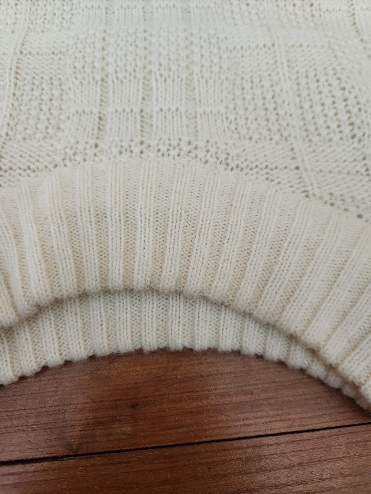 90s Cream Oversize Sweater