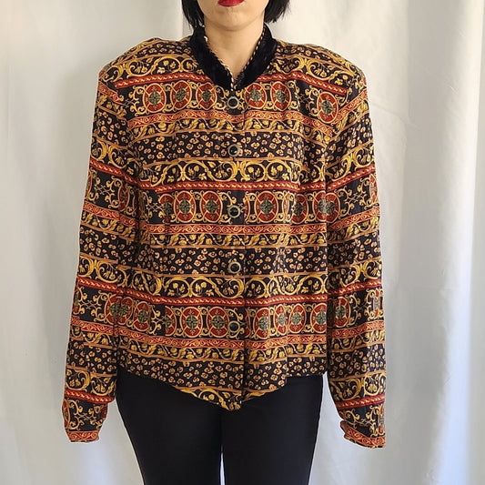 80s Gold, Red, and Blue Jacket