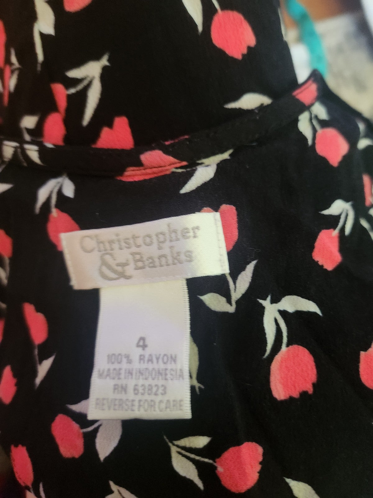90s/00s Tulip Print Rayon Sheath Dress