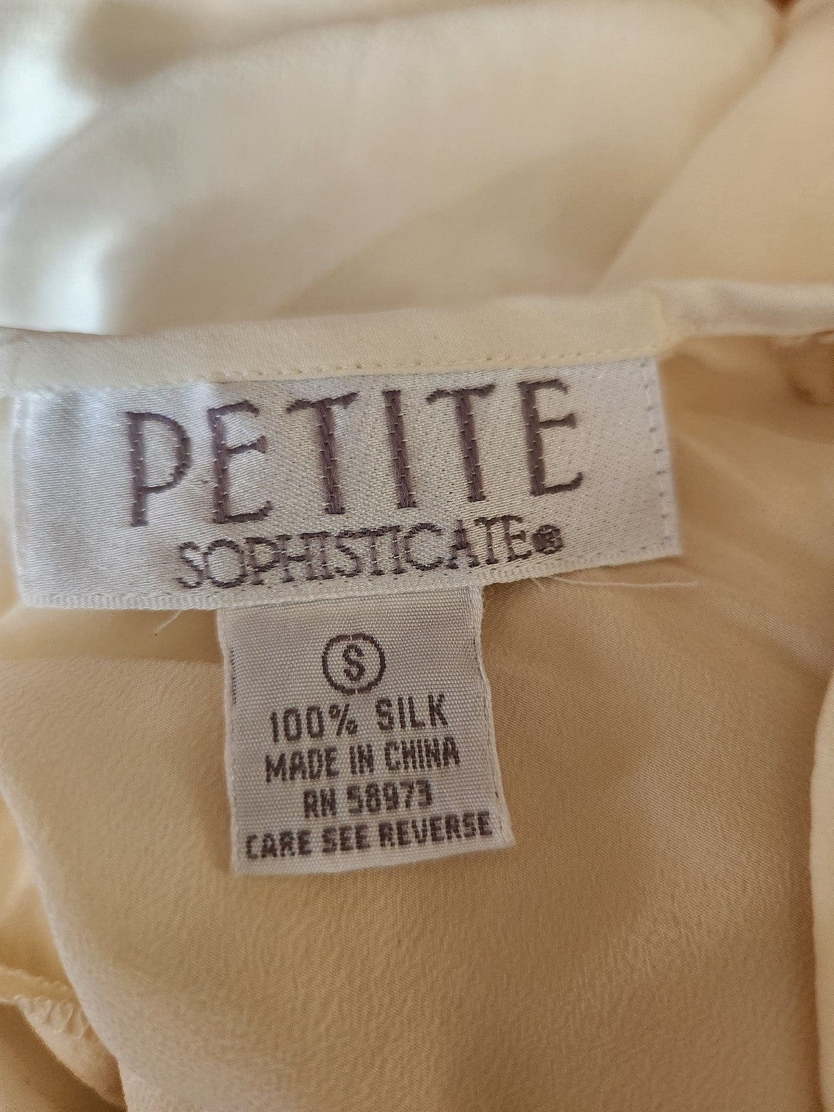 90s Cream Silk Blouse