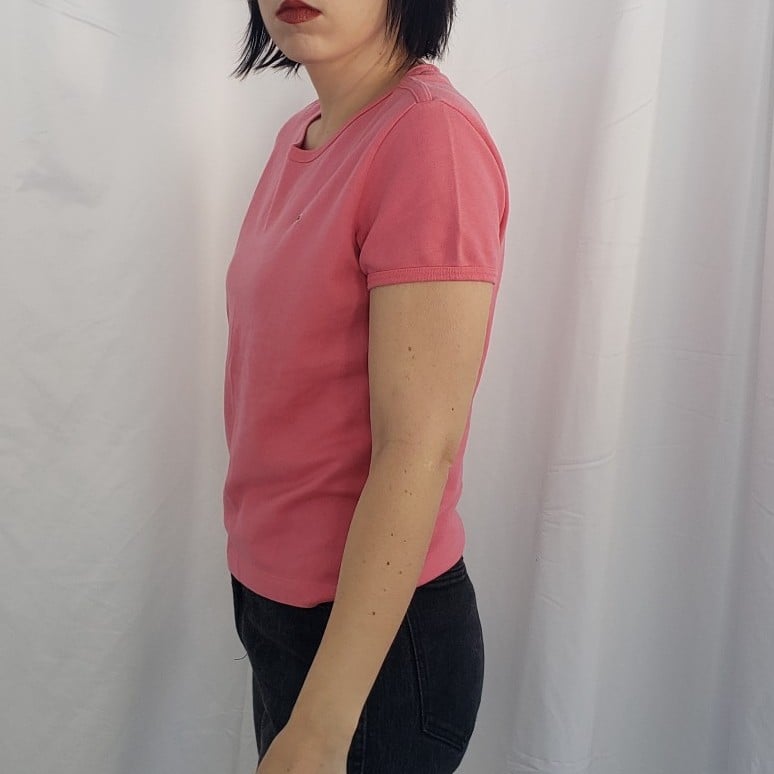 Lacoste Pink Cotton Tee
