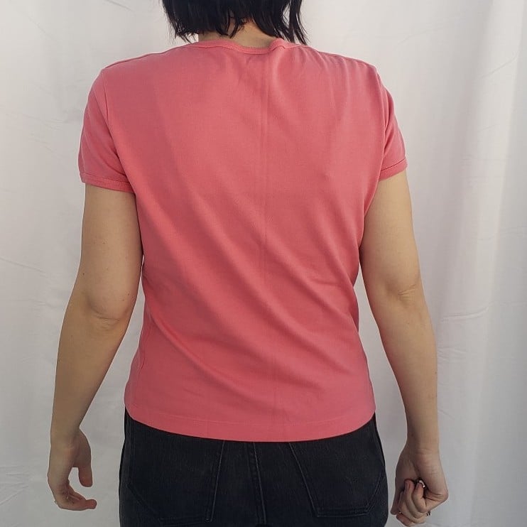 Lacoste Pink Cotton Tee