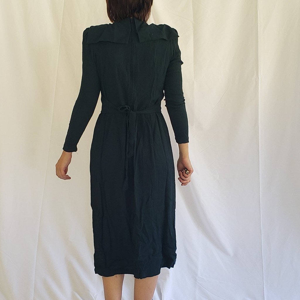 90s Green and Gold Whimsigoth Midi Dress