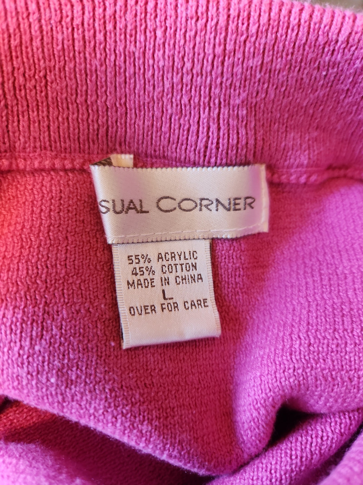 Y2K Casual Corner Pink Knit Top and Skirt Set