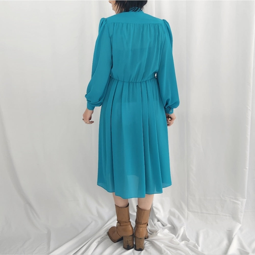 70s/80s Blue Day Dress