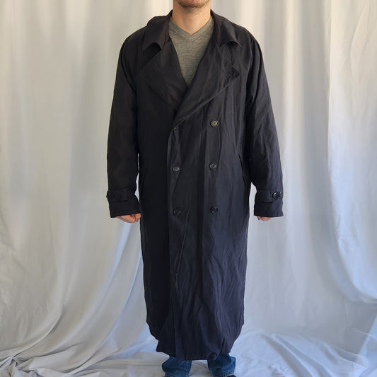 90s/00s Black Double Breasted Overcoat