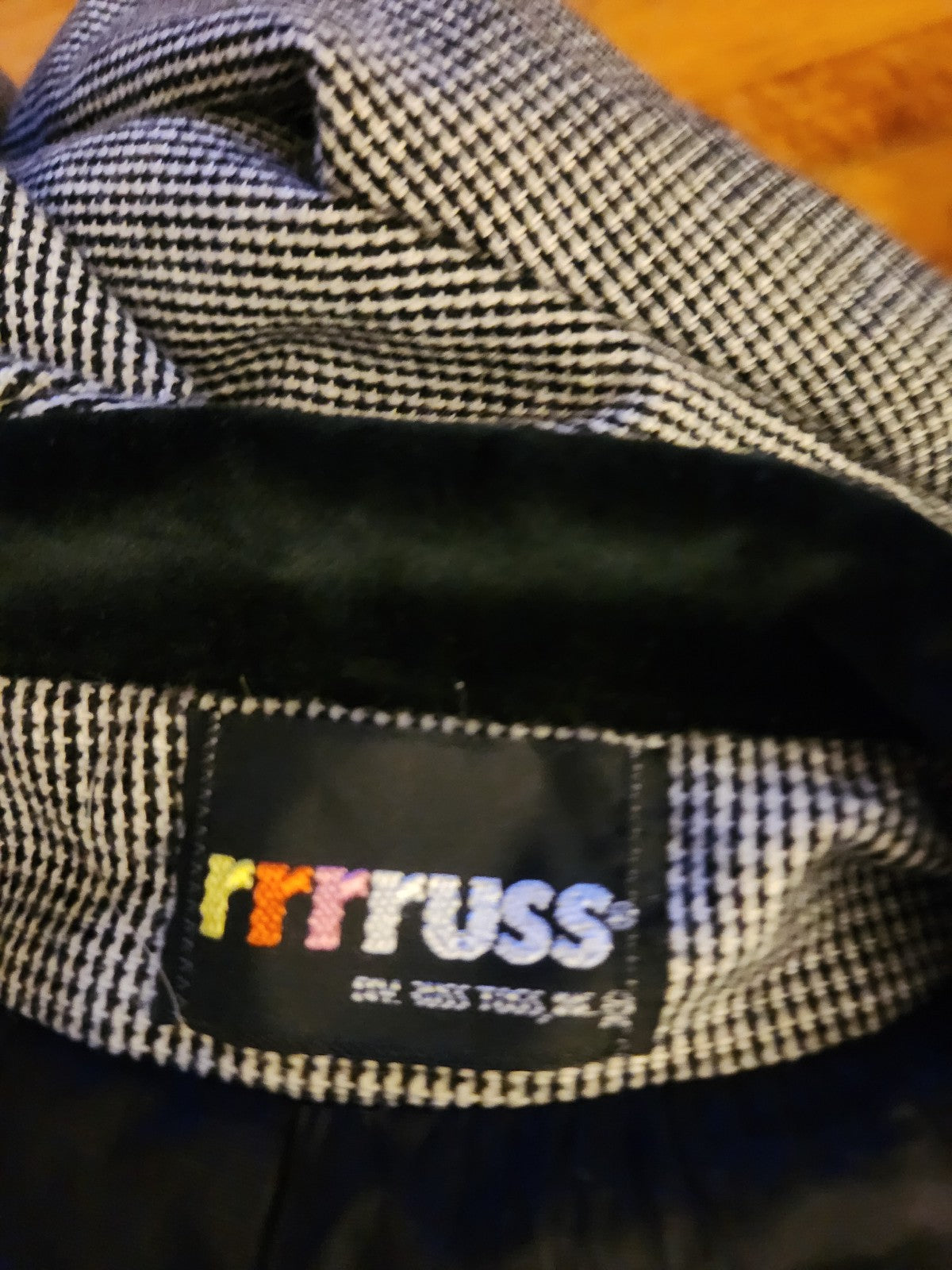 90s Black and White Houndstooth Skirt Suit