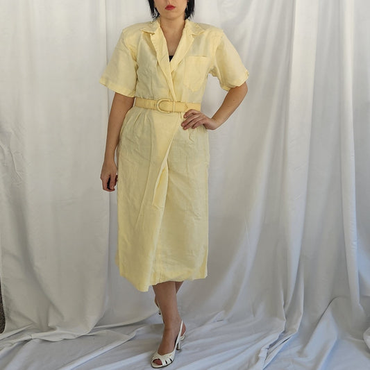 80s Cream Day Dress