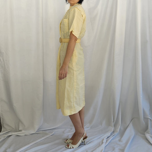 80s Cream Day Dress