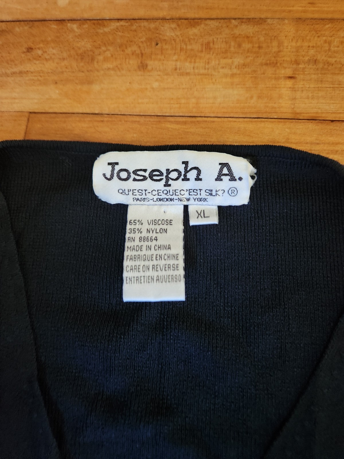 90s Black V Neck Top