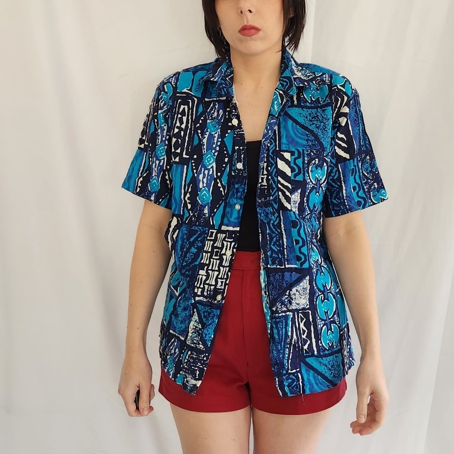 60s Blue Hawaiian Shirt