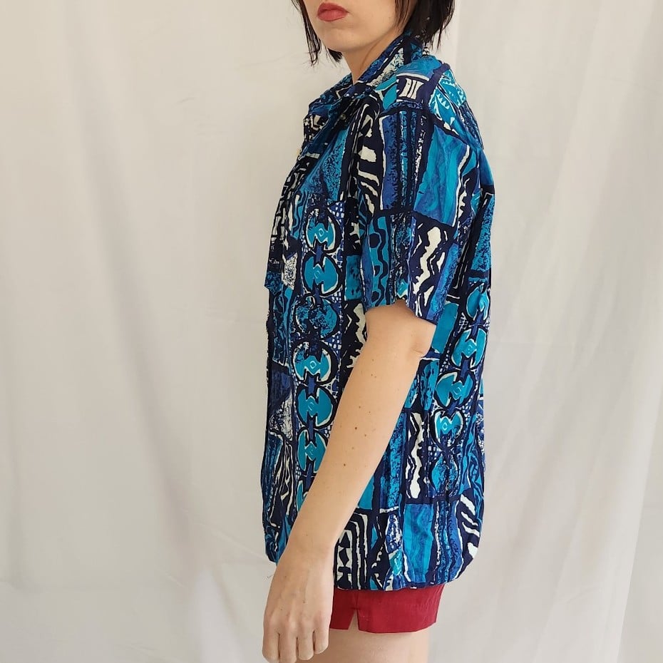 60s Blue Hawaiian Shirt