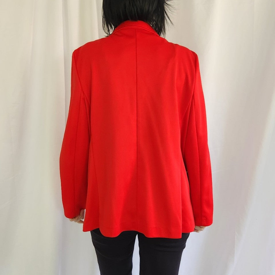 80s Red Poly Blazer